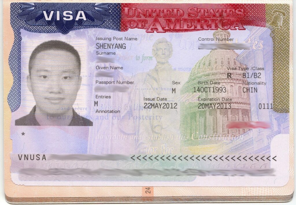 Length of stay and validity period of B-1 and B-2 visas for the United States